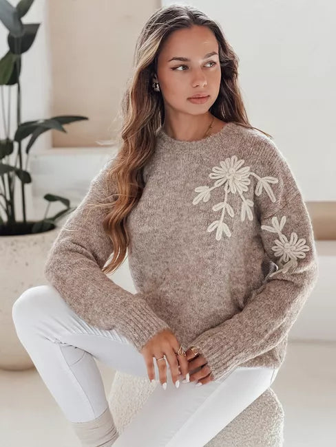 Women's dark brown sweater Daga