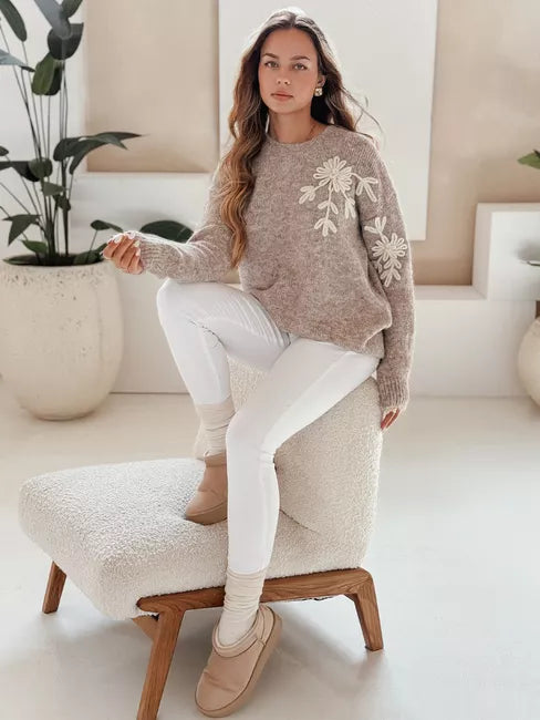 Women's dark brown sweater Daga