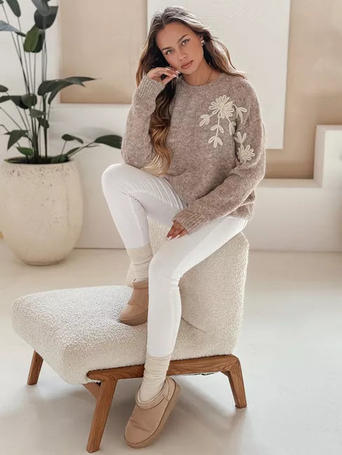 Women's dark brown sweater Daga