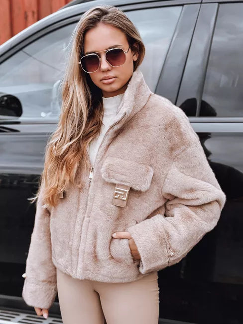 Women's brown short fur coat Ariel