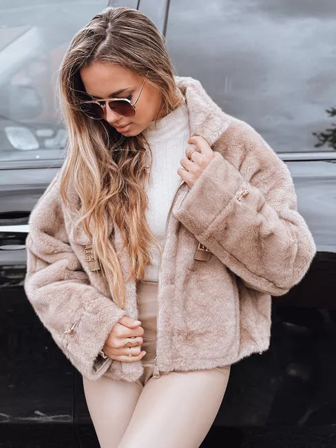 Women's brown short fur coat Ariel