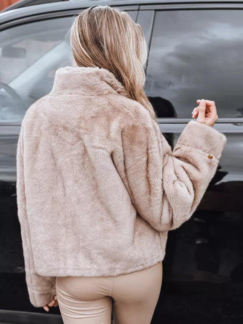 Women's brown short fur coat Ariel