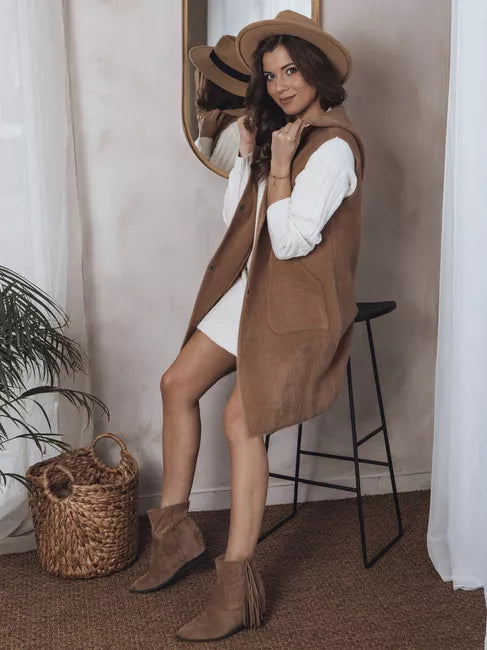 Women's brown vest Artemi 