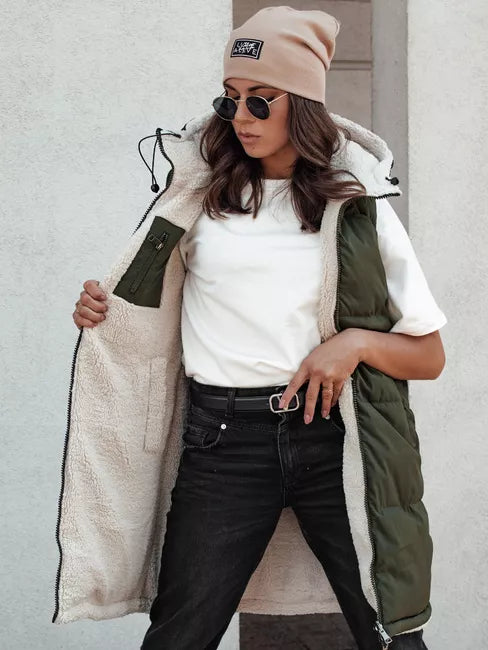 Women's green vest Belver