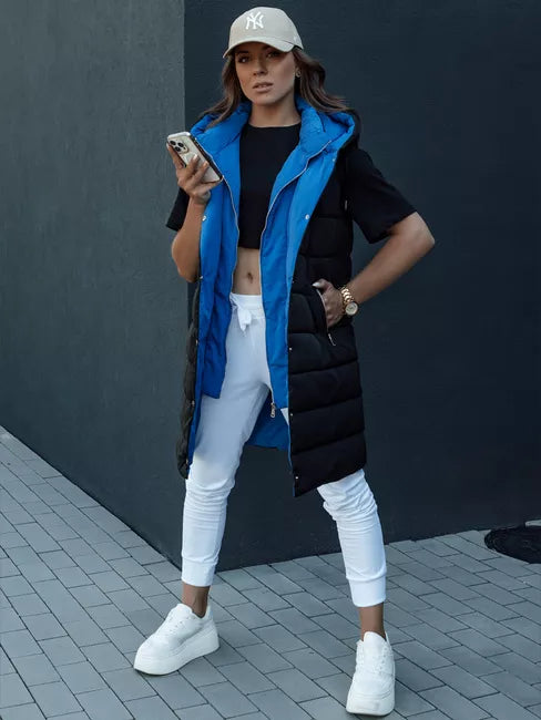 Women's black/blue vest Chester 