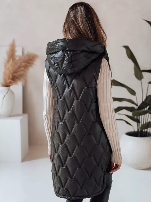 Women's black reversible vest Bora