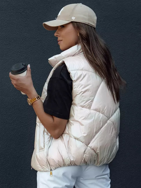 Women's brown shiny vest Bogo 