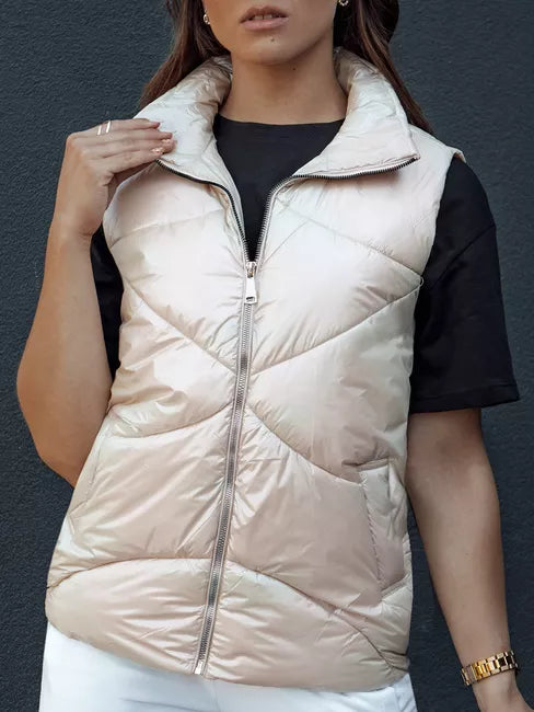 Women's brown shiny vest Bogo 