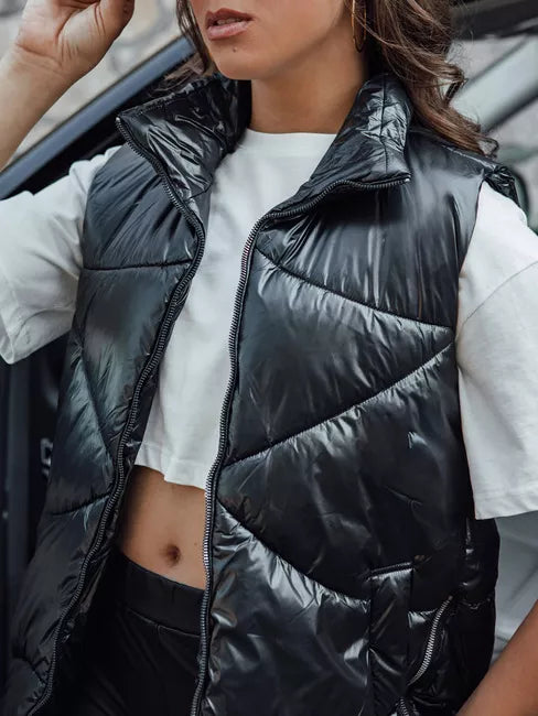 Women's black shiny vest Bogo 