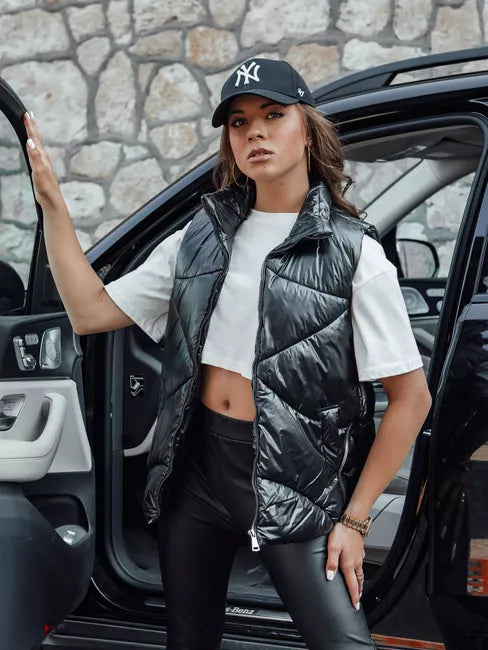 Women's black shiny vest Bogo 
