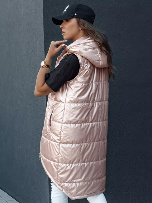 Women's pink long vest Meris 