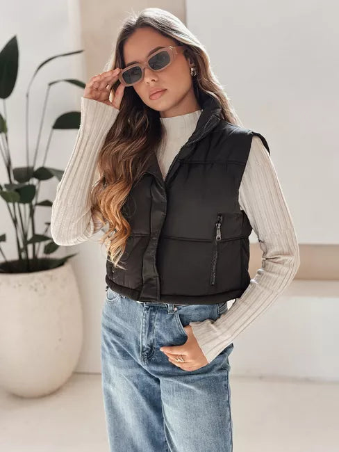 Women's black vest Veta