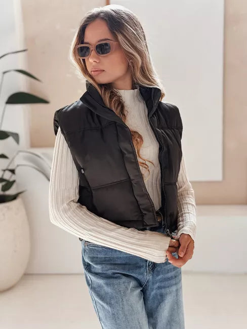 Women's black vest Veta