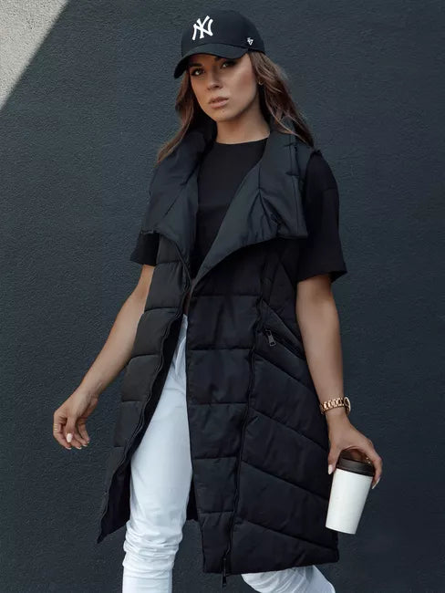 Women's black vest without hood Serkis