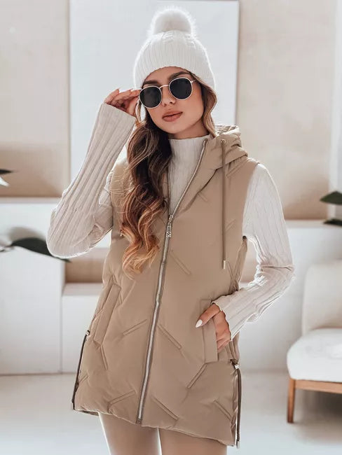 Women's brown vest Set