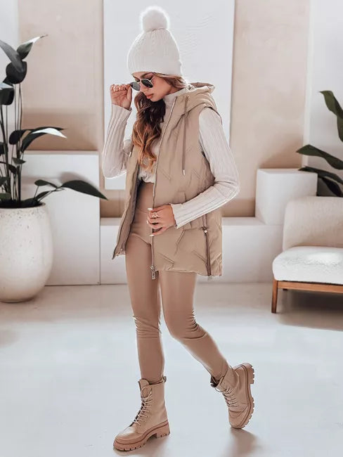 Women's brown vest Set