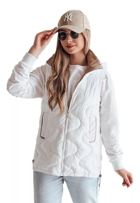 Women's white vest Vesolita