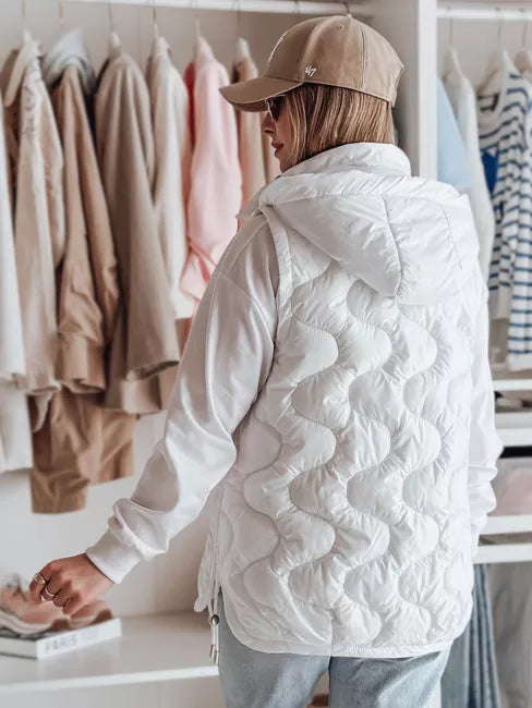 Women's white vest Vesolita