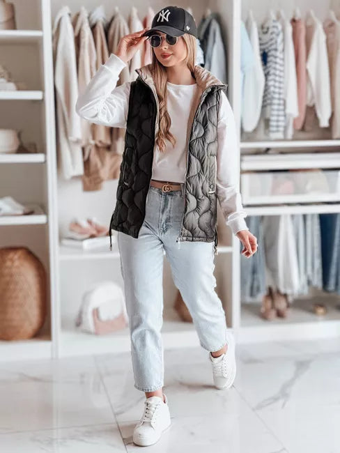 Women's black vest Vesolita