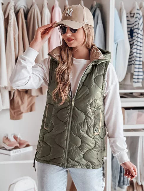 Women's green vest Vesolita