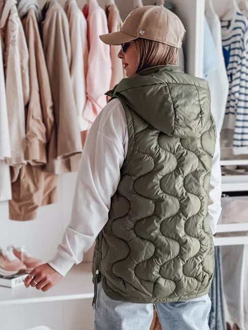 Women's green vest Vesolita