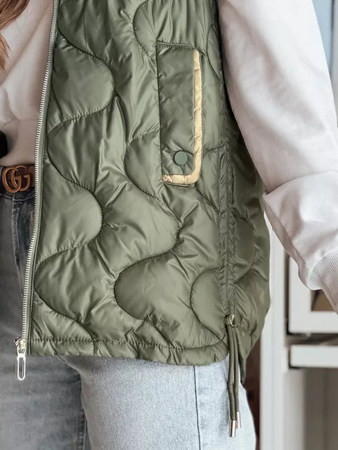 Women's green vest Vesolita