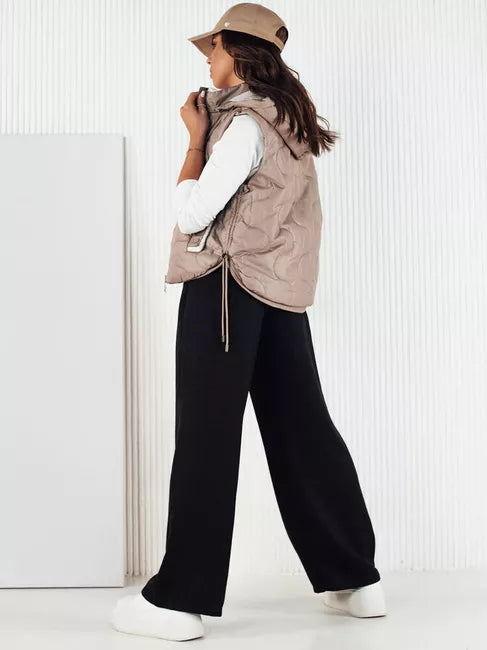 Women's brown hooded vest Teros 