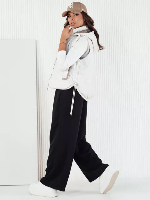 Women's white vest with hood Teros 