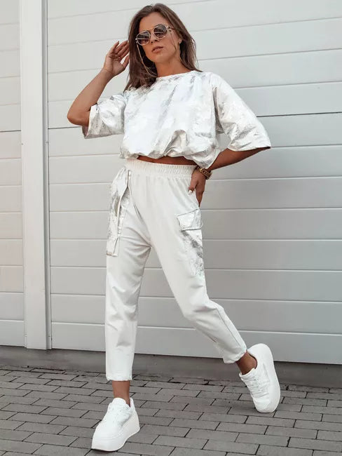 Women's white suit Birweki