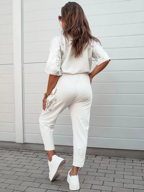 Women's white suit Birweki