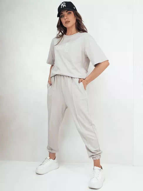 Women's light gray tracksuit Change