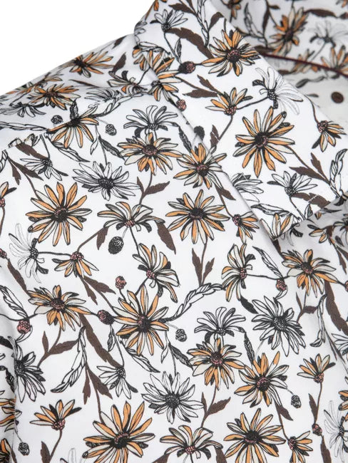 Men's floral brown shirt Stifer