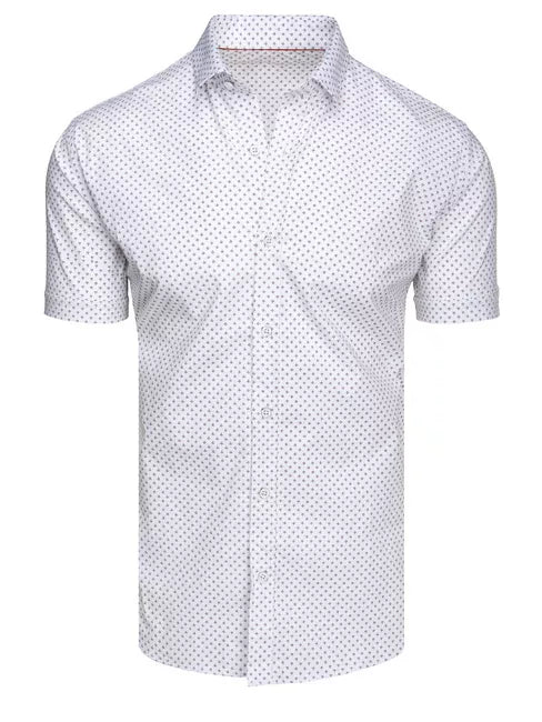 Men's white short-sleeved shirt Toby