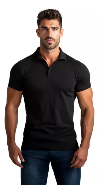 Men's black polo shirt Casual 