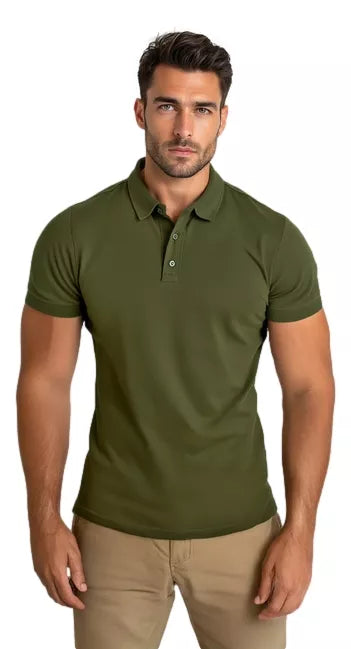 Men's khaki polo shirt Casual 