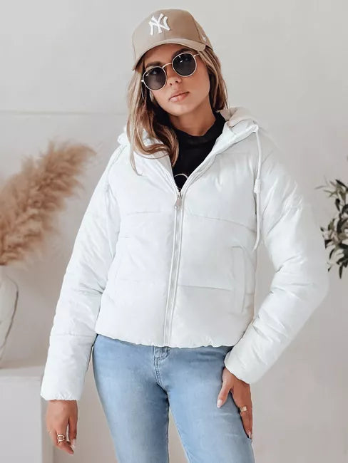 Women's white winter jacket Glam