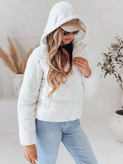 Women's white winter jacket Glam