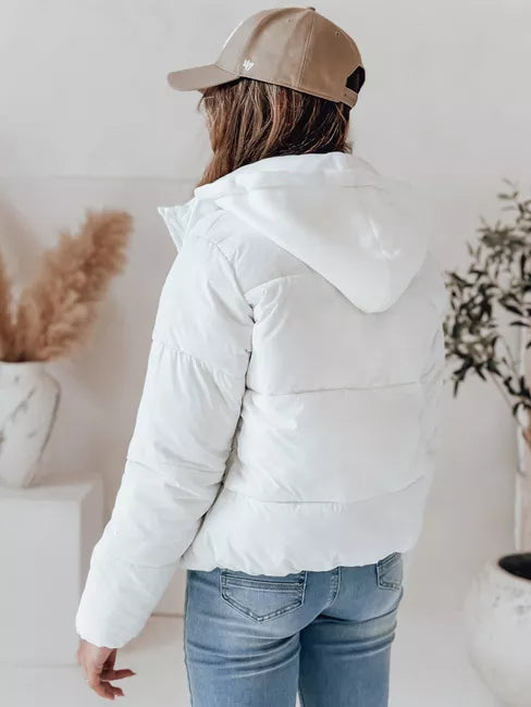 Women's white winter jacket Glam