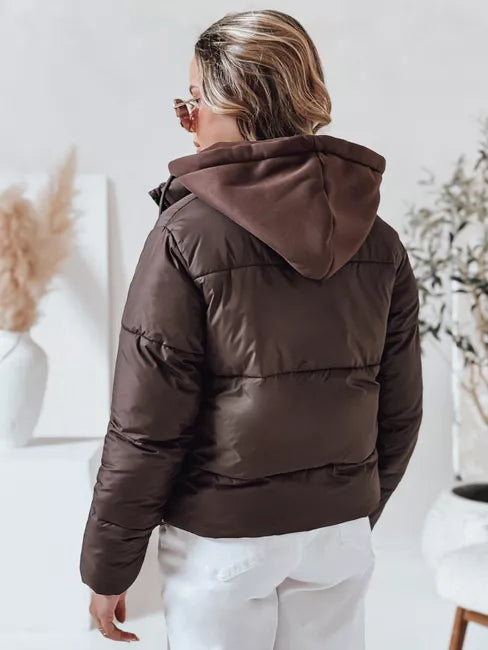 Women's brown winter jacket Glam