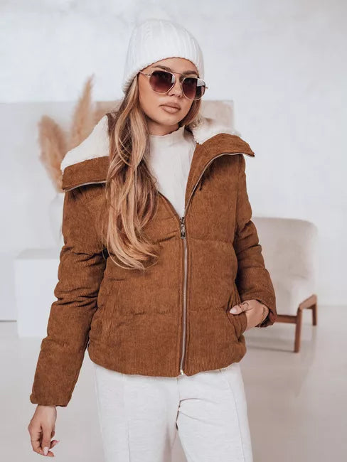 Women's winter brown jacket Trendy
