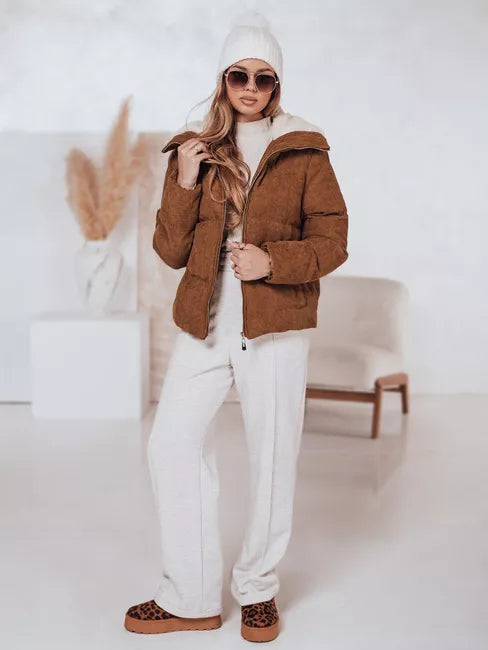 Women's winter brown jacket Trendy
