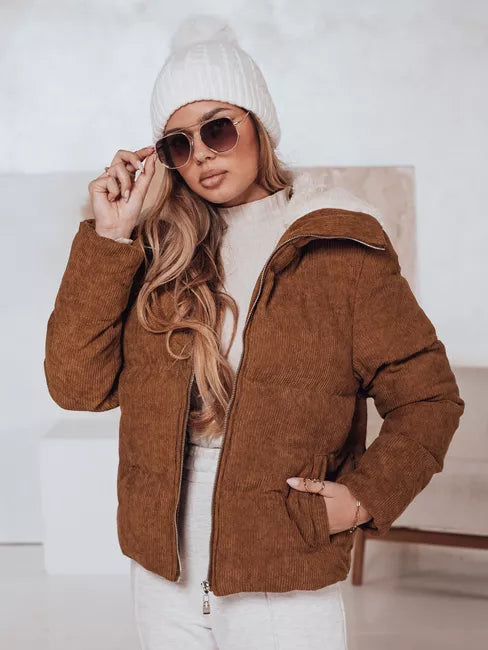 Women's winter brown jacket Trendy