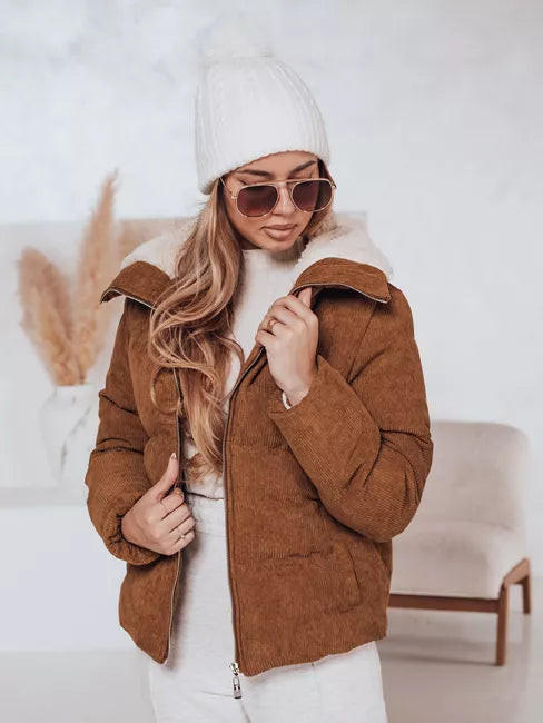 Women's winter brown jacket Trendy