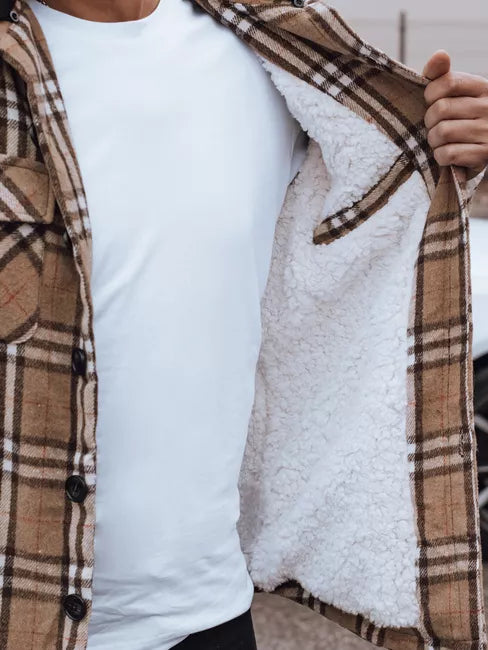 Men's brown jacket with hood Jack