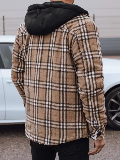 Men's brown jacket with hood Jack