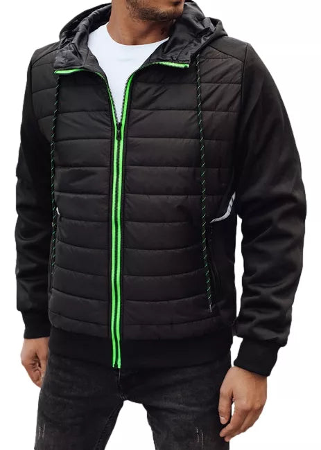 Men's black jacket with hood Stress