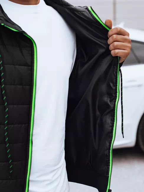 Men's black jacket with hood Stress