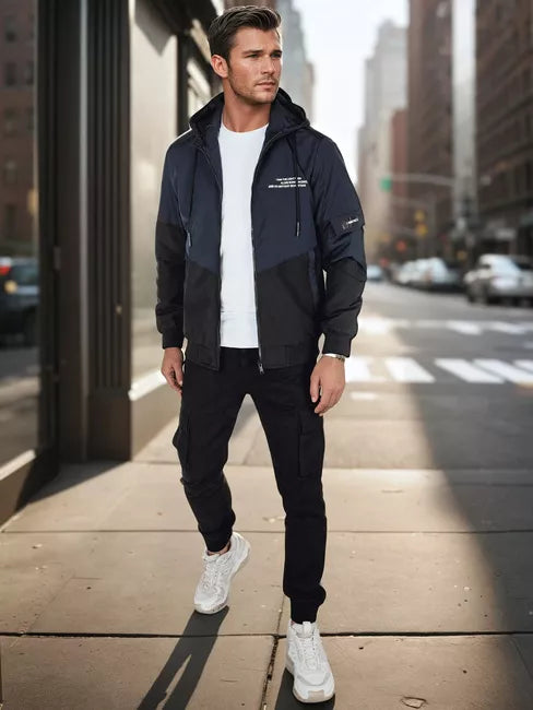 Men's dark blue jacket Mask