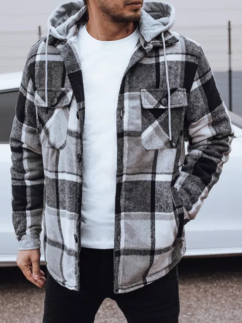 Men's black jacket with hood Endrik