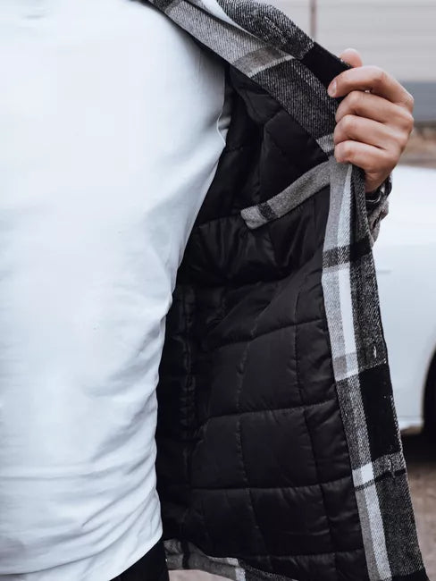 Men's black jacket with hood Endrik